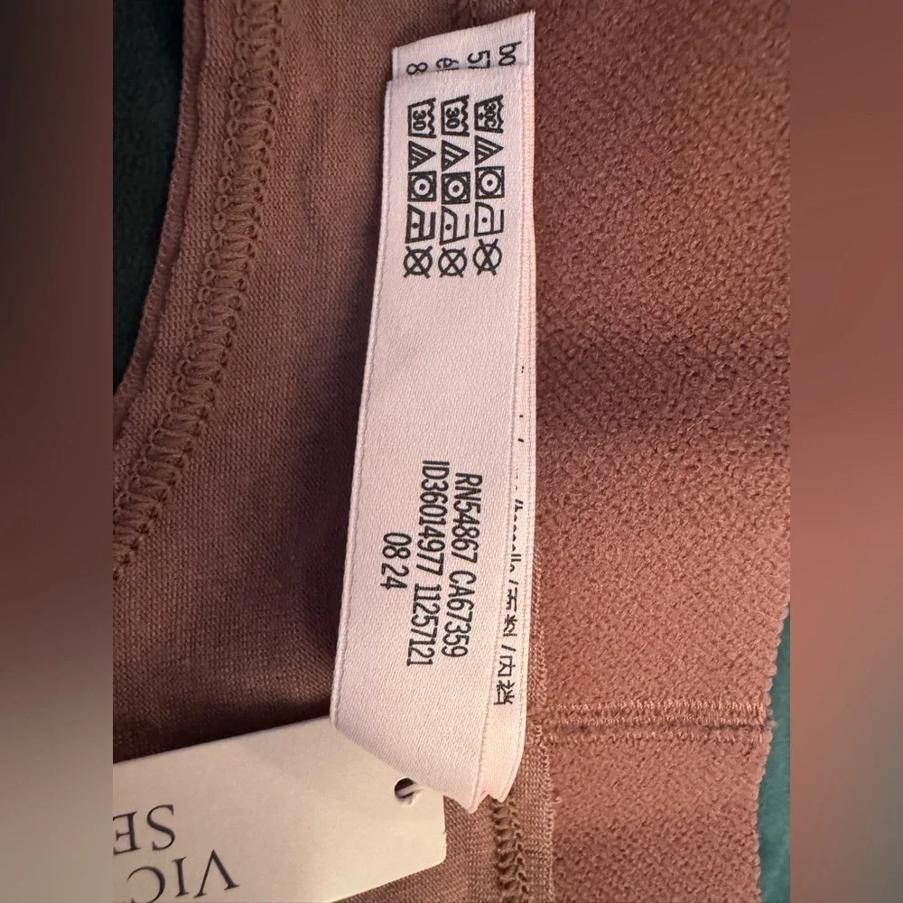 Victoria’s Secret Brown Logo Embellished Thong Women’s Size Medium - Picture 8 of 9